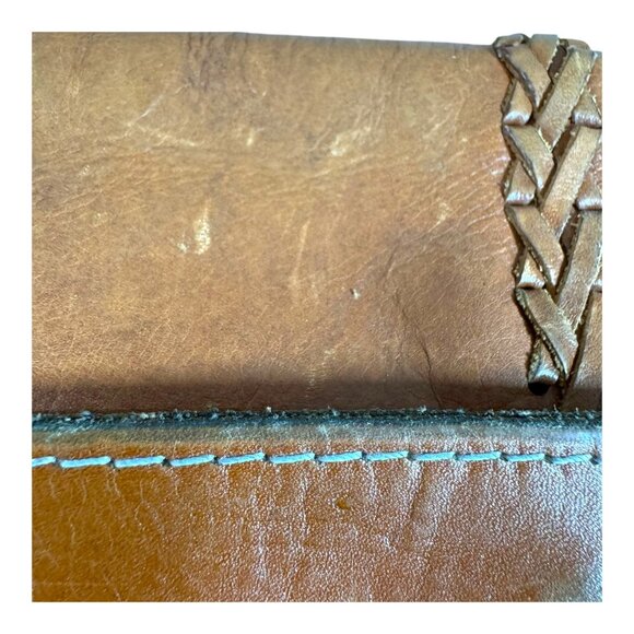 Patricia Nash British Tan Leather Bianco Crossbody Organizer Shoulder Handbag SE - Picture 6 of 16